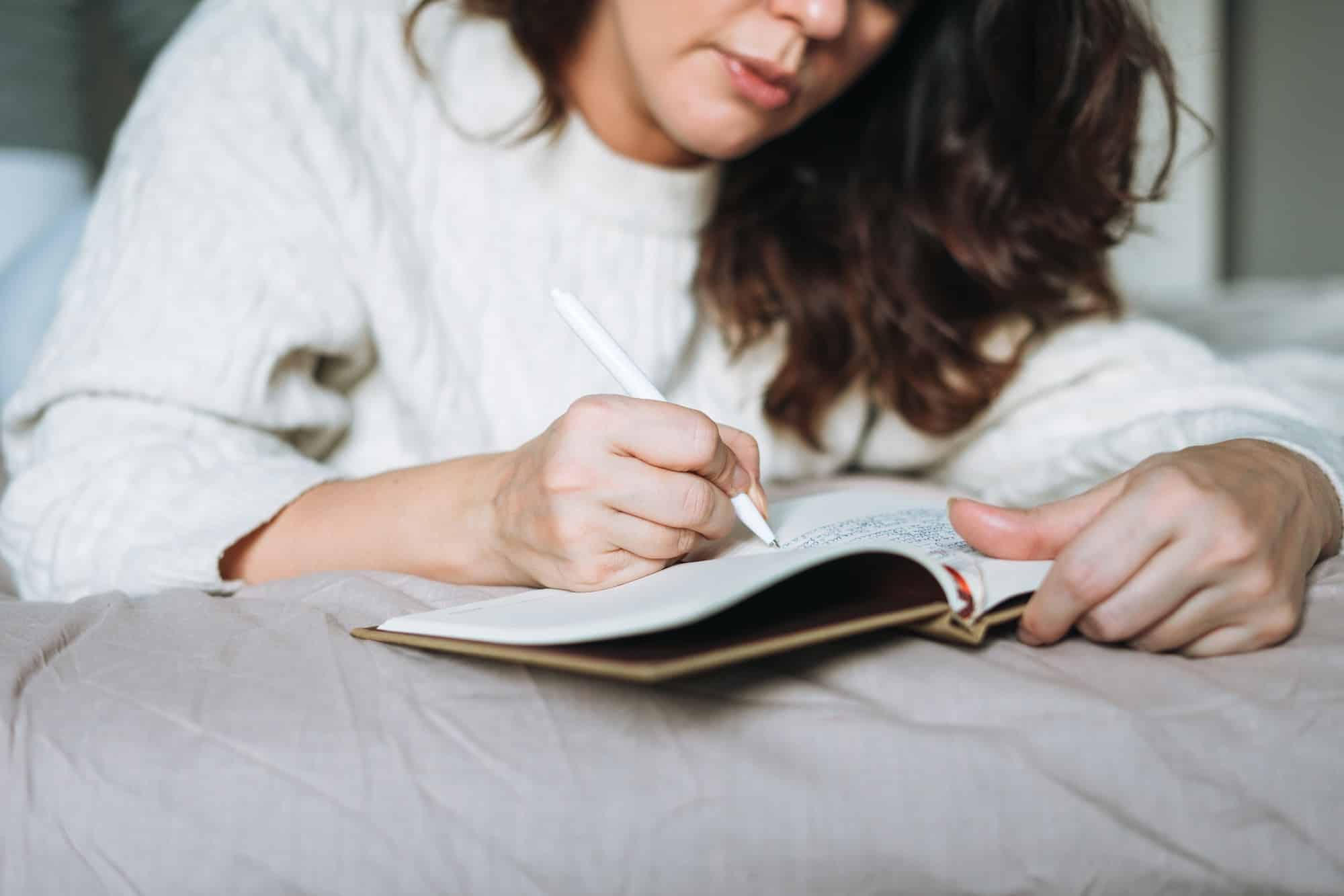 Woman journaling